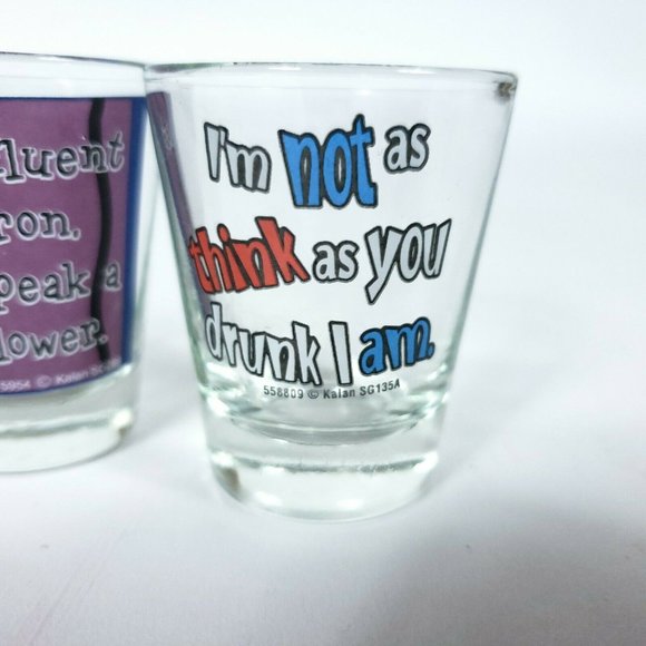 Set of Kalan Humor Shot Glasses Party Bar - Picture 5 of 10